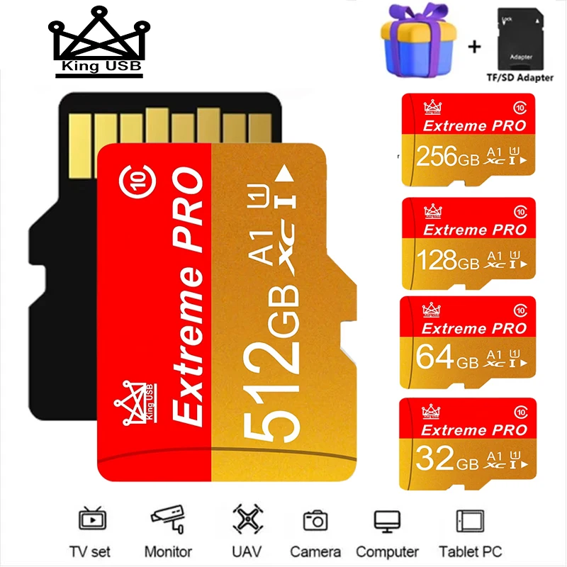 Sb38a395fdfcb4aef9b7715e7400317adP.webp Secure Memory Card 16GB/32GB/256GB/512GB and Micro SD Card SD Cards TF Cards Rapid Transfer Class 10 for Surveillance - Image 1