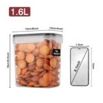 Food Storage Containers Kitchen Organizer and Storage Container with Lids Refrigerator Noodle Box Tank Sealed Cans 5Pcs Set - Image 17