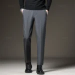 New Men‘s Suit Pants Slim Business Office Elastic Waist Black Grey Classic Pant Korean Trousers Male Plus Size 27-38 40 42 - Image 8