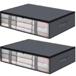 4 Pack Under Bed Storage Containers Blanket Storage Bag Shoe Storage and Organization Space-Saving Bedding Organizer for Bedroom - Image 9
