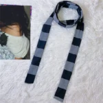 Women antumn Stripe Pattern Scarf Thin Neckerchief Y2k Style Thin long Cotton Scarves Punk Decorative Scarf Clothing accessories - Image 5