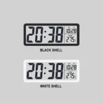 Digital Wall Clock Electronic Wall Mounted LCD Disply Clocks Multifunctional Temperature and Time Week Display Battery Powered - Image 6