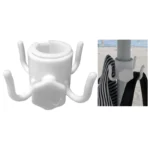 Durable Beach Umbrella Hanging Hook 4 Prongs Screw Lock ABS Towels Camera Bags Clothes Hanger Camping Holder Trip Clip - Image 3