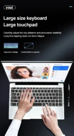 New Laptop Computer Windows 11 Pro Intel Atom A3950 2025 Notebook PC Gamer 12GB RAM 512GB 1TB SSD 1920*1080 Office Computer - Image 14
