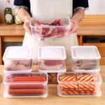 1 Set of 3 Food Storage Containers, Refrigerator Storage Boxes, Grain Storage Boxes, Plastic Sealed Containers, Large, Medium, and Small Sizes, 3-Piece Set, Lunch Box with Lid for Fruit Storage - Image 4