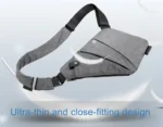Chest Bags Crossobdy Bags for Men Waterproof Male Multifunction Cross Body Messenger Bag Single Shoulder Grey Fanny Pack Sac - Image 24