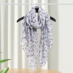 Christmas Style Cartoon Printed Scarves, Women's Seasonal Scarves, Scarves, Large Shawls, Multi-color Fashionable Scarves - Image 10