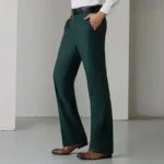 Flared Trousers For Men Slim Fit Wide Leg Man Suits Pants Tressed Business Fluid Bell Mouth Gray Draped Social Tailoring Luxury - Image 4