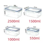 1/4pack Food Storage Containers Transparent Kitchen Organization Boxes with Lids Stackable Fridge Pantry Storage Bins for Grains - Image 6