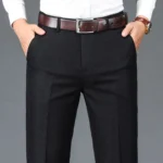 New Men's Classic Straight Leg Business Suit Pants Solid Formal Occasion Office Pants Male High Quality Baggy Trousers Plus Size - Image 7