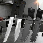1/2 set kitchen knife set, equipped with high-end black sheath, suitable for kitchen use, a vegetable cutting and boning knife - Image 9