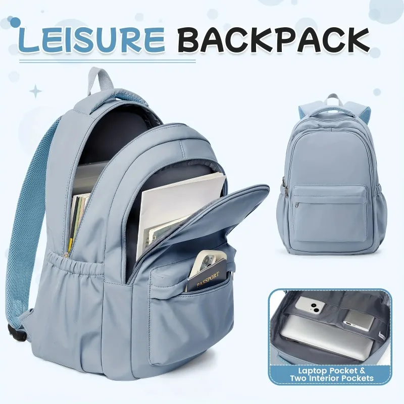 Sb6a52621bf8e4bb592c53d4b18293cd3I.webp Backpack for Female College Students, High School Girls, Middle School Girls, Versatile, Suitable for Boys, Daily Outdoor Use. - Image 1
