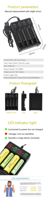 Best 1.5V AA9800mAh+AAA8800mAh+USBcharger 1.5V Rechargeable Nickel Hydrogen Battery, Used for Electronic Toys Camera Batteries - Image 23