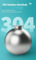 Pet Supplies: Portable Water Dispenser for Dogs Going Out, 304 Stainless Steel Hook, Spherical Reversible Folding Water Dispense - Image 12