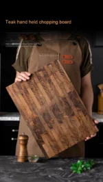 Large Size,High Quality Teak Wood Cutting Board:16.5*11.8 Inch/13.3*9.5 Inch,1 Inch Thick，Suitable For Christmas，Halloween - Image 10