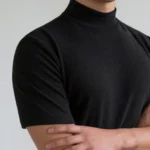 Men T-shirts Summer Fitness Short Sleeve Tees High Collar Basic T-shirt Base T Shirt for Men's Tops camisa masculina 짝퉁명품 남성의류 - Image 4