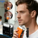 Electric Shaver for Men Portable Smart Facial Beard Trimmer Double Head Shaver Rechargeable Wet Dry Electric Razor
