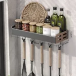 Wall-Mounted Kitchen Spice Storage Rack Condiment Rack Multifunctional Household Utensil Rack Kitchen Hanging Organizers - Image 12