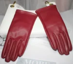 Women's Synthetic Leather Gloves Winter Warmth Short Thin Screen Driving Female Color Leather Gloves New 2022 Cycling - Image 7