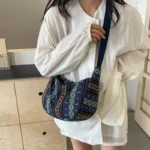Crossbody Bags Tribal Style Shoulder Bag, Foldable Crossbody Striped Pattern, Flag Theme Hand Washable Edge Painted Lining - Image 19
