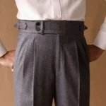 Business Pants Men Social Trousers Office-trouser Retro Gentlemen Italian Naples Casual Suit Pant Men Straight Dress Pants 2024 - Image 2