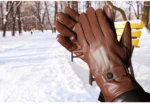100% Genuine Leather Gloves for Men Winter Sheepskin Plus Fleece Real Leather Gloves Brown Man Outdoor Cycling Windproof Gloves - Image 8
