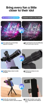 20x Mobile Phone External Telephoto Lens Kit Portable Design With Lens Clip HD External Zoom Camera Lens For Concert Shooting ﻿ - Image 8