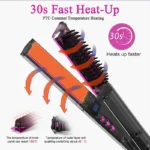 2 in 1 Hair Straightener Multifunctional Curling & Straightening Brush Ceramic Hot Comb Generator Helps Reduce Frizz Salon Tools - Image 5