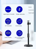 Desktop Tripod for Phone Smartphone with Phone Holder Stand Bracket Tripe for Mobile Telefoon Statief Stand Table - Image 3