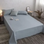 Bed Sheets Plaid Non-slip Comfortable Washed Twin Queen Full Size Nordic Style Universal Bedspread Simple Durable Antibacterial - Image 27
