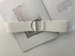 Belts for Women Black Simple Waist Elastic Ladies Band Round Buckle Decoration Coat Sweater Fashion Dress Rice White - Image 7