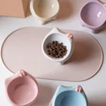 Cat Supplies Bow-Tie High-Leg Cat Bowls Large-Diameter Anti-Slip Dog Feeder Dish Cute Neck Protection Pet Food Bowls Home - Image 2