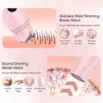 Electric Shaver for Women Waterproof Wet & Dry Hair Razors 2 in 1 Double Head Portable Bikini Hair Trimmer Detachable Head Shave - Image 3