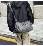 Outdoor Portable Crossbody Bags for Men and Women Commuter Waterproof Youth Shoulder Bag Solid Color Lightweight Female Tote - Image 20