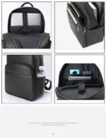 New Brand Genuine Leather Men Backpacks Fashion Real Natural Leather Student Backpack Boy Luxury Computer Laptop Bags - Image 12