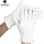 Fashion White Leather Gloves Comfortable Leather Gloves Women Top Grade Women's Leather Gloves Keep Warm Winter Gloves-2226D - Image 2
