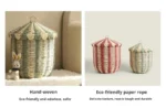 Large Laundry Basket Household Paper Based Compilation Laundry Basket Removable Bathroom Dirty Clothes Home Storage Baskets - Image 17
