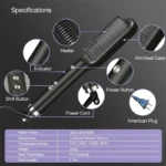 Electric Hair Straightener Brush Professional Fashion Fast Heating Ceramic Hair Straightener - Image 15