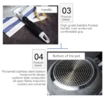 Durable Stone Frying Pan28/26/24/20cm Wok Non-stick Pan Skillet Cauldron Induction Cooker Pans Pancake Egg Gas Stove Home - Image 15