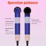 1400W high-power hair dryer, dries hair quickly, lightweight body, low noise, comes with various types of air nozzles. - Image 3