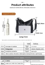 Tote Bag Full-Grain Vegetable-Tanned Leather Large Capacity Shoulder Crossbody Bag Elegant Work commute Stylish - Image 19