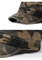 Vintage Camouflage Hats for Men Women Spring Summer Flat Top Baseball Caps Outdoor Camo Cadet Combat Fishing Cap Sunscreen Cap - Image 14