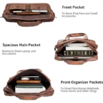 Travel Messenger Briefcase Crossbody Bag Business 16in Laptop Bags Outdoor Hiking Single Shoulder Backpack PU Weekend Handbag - Image 3