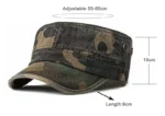 Vintage Camouflage Hats for Men Women Spring Summer Flat Top Baseball Caps Outdoor Camo Cadet Combat Fishing Cap Sunscreen Cap - Image 9