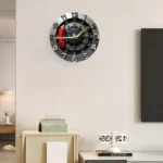 2D Wall Clock Mechanical Clock Contemporary Digital Clock Arabic Numerals Easy Reading Hanging Clock Decoration for Bedroom Room - Image 16