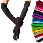 Ladies' Gloves, Long Hook-Finger Tinted Gloves, Ball Gloves, Bride's Wedding Dress Gloves, Sun-Protective Fashion Gloves C101 - Image 29