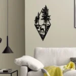 1pc Landscape Wall Art, Deer & Scene Metal Wall Art Ornaments Home Decor, Metal Wall Art, Home Decor Art Wall Ornaments - Image 6