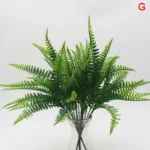 Artificial Plants Fake Leaf Foliage Bush Home Office Garden Wedding Decors - Image 8