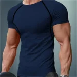 Men's Tight Dry Tshirt Muscle Moisture Wicking Gym Tshirts Fitness Sportswear Casual Holiday Short Sleeve Clothing Apparel - Image 25