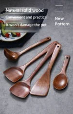 Kitchenware set: cooking spatula, pot spatula, wooden spatula, spoon, stir-frying spoon, pot spatula, soup spoon, kitchen tool - Image 8